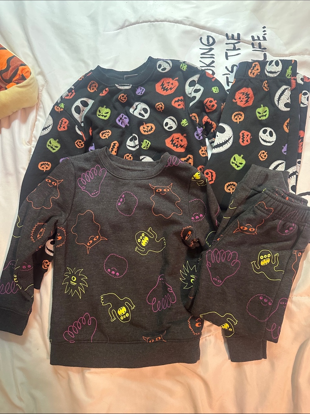 Kids Halloween Glow-Print Pajama Set - 5t